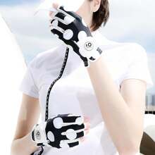 FINGER TEN Guante de golf para mujer con marcador de bola, para mano izquierda o derecha, empaque impreso. Guantes de golf para mujer, agarre en todo tipo de clima, transpirables y suaves, tallas pequeña, mediana, grande y extra grande