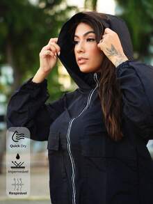 Waterproof Windbreaker Jacket – Stylish Protection In Any Weather – Mother's Day - Black - View 3