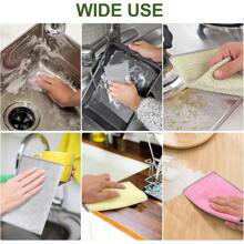4pcs/8pcs/12pcs Double-Sided Non Greasy Coconut Shell Cleaning Cloth, Reusable Dry Wet Dual-Use Cleaning Cloth, Kitchen Absorbent Cleaning Cloth, Used For Cooking Utensils, Sinks, Tableware, And Stove Surfaces,