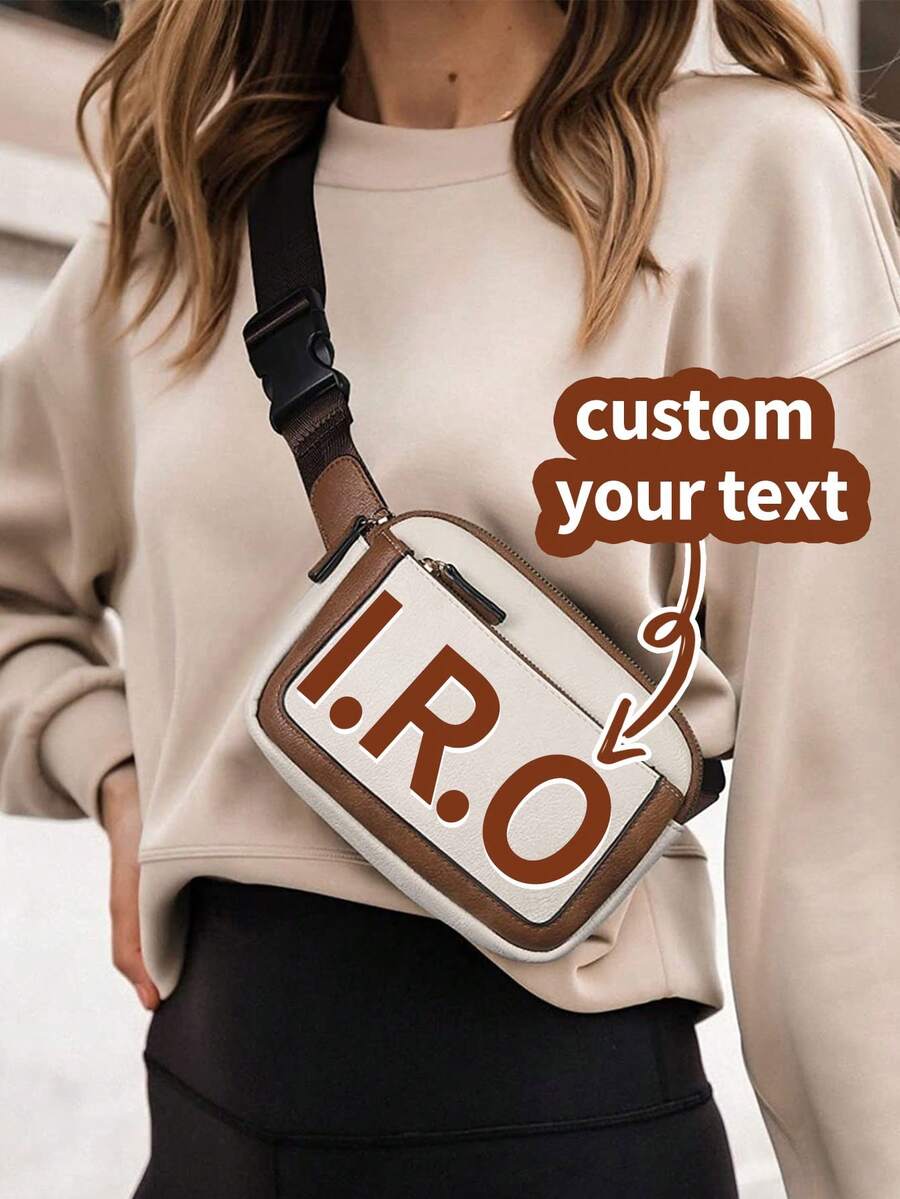 Customizable Personalized Sport Waist Bag - Stylish Nylon Fanny Pack For Running, Hiking, Cycling, And Exercise. Minimalist & Fashionable Design For Women, Students, And Casual Use. Perfect For Carrying Mobile Phones And Essentials - White - View 1