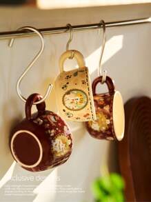 1 pieza Taza de cerámica vintage con diseño de gato, linda taza decorativa de café para uso doméstico, agua, leche, avena, té, jugo, desayuno, adecuada para cafetería, hogar, restaurante, fiesta, regalo de vuelta a la escuela