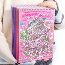 Set da 12 fogli di adesivi per miniature, include adesivi 3D per casette in miniatura fai-da-te, adesivi per animali domestici, 6 fogli di biglietti con scene, e 2 fogli di immagini di riferimento, ideale per scrapbooking, forniture scolastiche, back to school