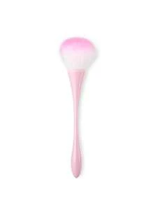 SHANGFEIYA 1pc Japanese Shape Nail Powder Brush With Iridescent Color Handle, Soft Bristle Makeup Blush Powder Brush