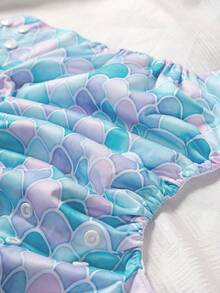 3pcs/Set Dolphin Print One Size Reusable Absorption Pocket Diaper Nappies Suede Cloth Inner Baby Cloth Diaper - Multicolor - View 5