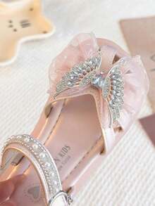 1 Đôi Giày Sandal Đế Bằng Bằng Da Rỗng Thời Trang Tối Giản Cho Bé Gái, Thích Hợp Cho Mùa Hè - Hồng - Xem 5