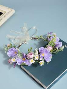 1 peça de cabeça de borboleta colorida para festa de casamento, coroa de flores, vestido de noiva combinando, acessório de moda para sessão de fotos - Multicolorido - Ver 9