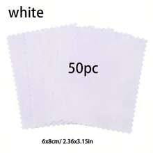 10/20/30/50片装珠宝抛光布 - 金色和银色，防氧化，适用于戒指、项链、手链、银器清洁和护理