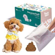 Bolsas para recoger excrementos de perro de 2 capas con toallas de papel - 50 piezas - Bolsas de residuos de mascotas ultragruesas e impermeables - Sin talla grande sensación de calor y asco