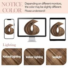 0.7G/S Premium Nano Ring Beads Human Hair Extensions 100% Real Remy Hair Invisible Mini Beads 35G/PACK 18"-24" #06 Light Brown - #06 淺棕色 - 查看 11