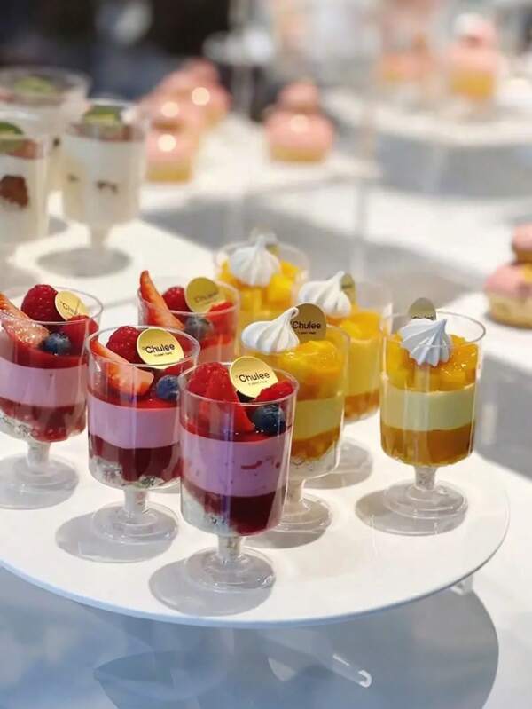 1set/15pcs,Home Pudding Cup Mold, Dessert Cup, Ice Cream Cup Without Spoon, Mousse Cup, Pudding Cup