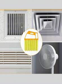 2pcs/Set, Pieces Car Air Conditioner Cleaning Brush - Ultra-Fine Fiber, Reusable Window Cleaner - Easy To Use And Washable - Suitable For Blinds, Shutters, Curtains, Etc.-Detachable And Washable Dusting Brushes Household Crevice Wizard Air Conditioner Vent Cleaning Brushes Blinds Cleaning Tools