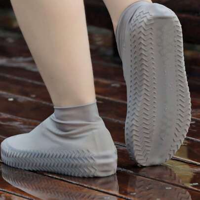 Reusable Outdoor Latex Rain Boots Shoe Covers, Waterproof, Durable, Available In Multiple Colors. Foldable Colored Silicone Shoe Covers, Portable Waterproof Shoe Covers Summer Cooling,Beach,Travel