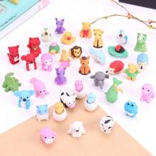 Set de 5/10/32/50 piezas de gomas de borrar con diseños de animales aleatorios y lindos - Gomas de borrar miniatura de animales para recompensas en el aula y regalos para fiestas, mascotas de colección para la mesa - Diversos estilos divertidos de papelería con mascotas, perfectos como incentivos para estudiantes y para llenar cajas de tesoros, gomas de borrar divertidas, aulas, papelería de goma linda