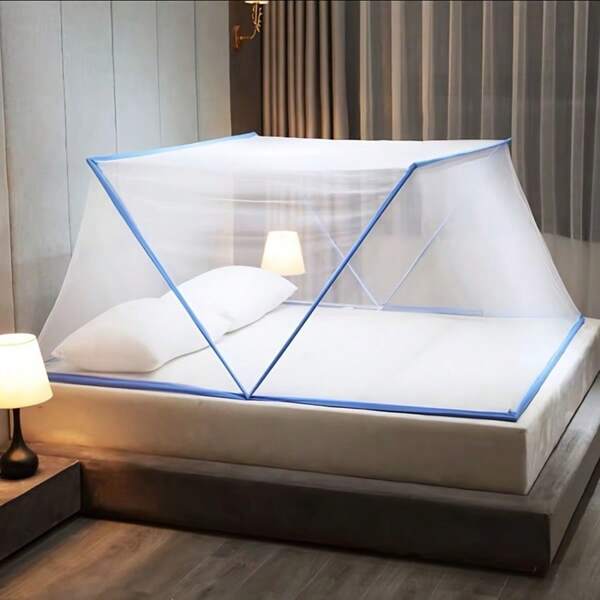 1 Pieza Red mosquitera de cama portátil y plegable, diseño plegable, apta para camas de 1,6*1,9m/1,8*2m