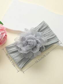 jralon Set de 3 diademas de flores de tul para bebés, bandas elásticas de nailon para bebés y niños pequeños, adecuadas para todas las estaciones