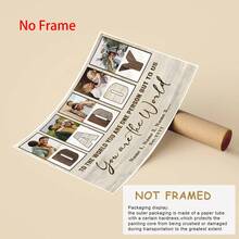 1pc Personalized Custom Your Photos, Father's Day Custom Dad Photos, The Best Gift For Dad, Father's Day Canvas Art Wall, Father's Day Room Poster, Room Wall Decoration, Living Room And Bedroom Decoration Hanging Pictures, Western And Modern Decoration, Framed And Framless Custom Hanging Pictures. - 1Pc - View 6