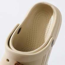 Cute Bear Clogs, Slip-On Garden Shoes, Platform Sandals, Beige
