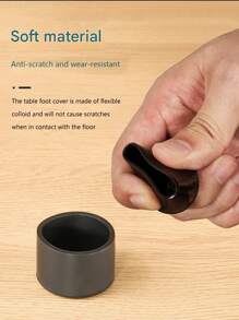 Set de 4 tapas de silicona para patas de sillas, transparentes, protectoras para suelos de madera dura, antideslizantes, antirayado y silenciosos, deslizadores de muebles para patas de sillas, protectores de suelo rectangulares para sillas, tapas de silicona para patas de sillas y mesas, sofás