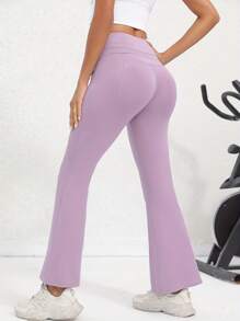 Women's Casual High Waist Flare Yoga Pants, Athletic Tights