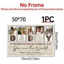 1pc Personalized Custom Your Photos, Father's Day Custom Dad Photos, The Best Gift For Dad, Father's Day Canvas Art Wall, Father's Day Room Poster, Room Wall Decoration, Living Room And Bedroom Decoration Hanging Pictures, Western And Modern Decoration, Framed And Framless Custom Hanging Pictures. - 1Pc - View 16