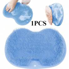 1pcs Wall Mounted Bath Massage Pad, Non-Slip Shower Foot Scrubber Massager With Exfoliation Cushion - Improves Circulation And Cleans Feet - Bathroom Accessories Bathroom Wash Foot Mat Exfoliating Dead Skin Foot Brush