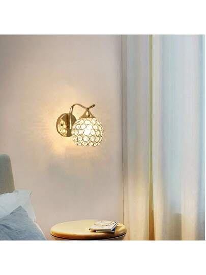 Pc Wand Lamp Bedside Verlichting LED, Minimalist Moderne Bedroom, Living Room, Hallway, Staircase, Nordic Luxe Crystal, Fixture (Bulb Not Included) view 9