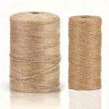Cuerda de yute natural de 200 m/100 m y 2 mm para decoración del hogar, boda, cinta de lino, moño, manualidades, regalo, Navidad, fiesta de cumpleaños, envoltura - Multicolor - Ver 2