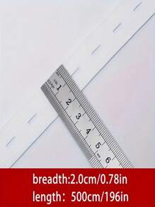 1 Rolle 2cm/0.78in * 500cm/196in Knopflochgummi-Band, gewebtes Knopflochgummi-Band, Stretchband, Abschlussband, DIY Nähzubehör für Kleidung