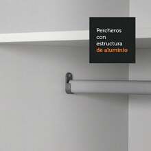 Ropero Closet Madesa Eros 3 Puertas con 1 Espejo Color Blanco Organizador de Ropa para Dormitorio Diseño Moderno con Amplio Almacenamiento - Blanco - Ver 8