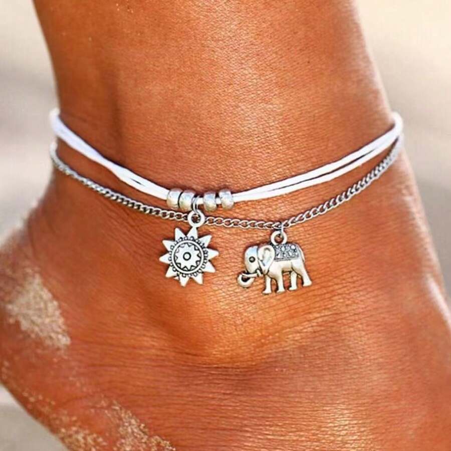 New Style Elephant-Shaped Ankle Chain For Women