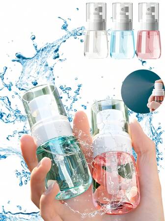 Conjunto de 3 piezas - Botella rociadora de niebla ultrafina, botella rociadora pequeña atomizadora de alcohol, tres tamaños (30ml/60ml/100ml) Siempre hay uno adecuado para ti, rociador recargable de niebla fina para limpieza, rociado, maquillaje y cuidado de la piel, cuidado beige claro, nutrición sin fragancia - Múltiples colores - Accesorios de viaje