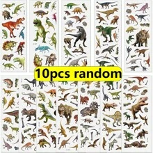 5/10 pezzi Adesivi a bolle di dinosauro riutilizzabili, adesivi per decorazione di custodie per telefono, album, diari, planner, biglietti, progetti creativi fai-da-te, artigianato