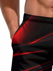 Plus Size Men's Hawaii 3D Print Casual Beach Shorts - Quick Dry, Drawstring Waist, Perfect For Summer Outings, Hawaiian