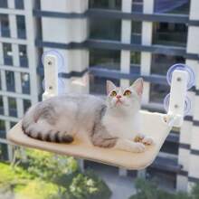Cat Window Hammock Perch Cordless Perches Window Sill Seat Bed Foldable Stable Lounger Upgraded Suction Cup Easy Assembly Indoor Cats Kitty Shelf Hold Up To 55lbs,Suitable For All Seasons, Breathable And Soft,Gift, Present, Celebration