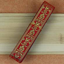 7 Yards 2.5cm Jacquard Ribbon With Golden Floral Leaves Pattern Woven Lace Trim Tape For DIY Sewing And Fabric Projects