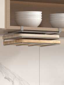 Soporte colgante para tabla de cortar de cocina con brazos anchos y resistentes deslizantes para evitar caídas, excelente para organizar de manera ordenada las tablas de cortar y liberar espacio en la cocina - Multicolor - Ver 5