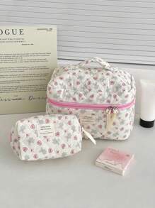 1buc/set Geantă de machiaj cu imprimeu drăguț Bunny&Bow Geantă cosmetică Geantă pentru machiaj Geantă pentru machiaj Organizator cosmetică Husă pentru machiaj Geantă pentru machiaj Geantă pentru îngrijirea pielii Fermoar Geantă de depozitare multifuncțională pentru îngrijirea pielii, cosmetice, perie, cremă de mâini, ruj, ulei de buze, monedă, articole mobile de machiaj, set de bijuterii, set de bijuterii Essentials Cruise Essentials Dorm Essentials Cadouri pentru prieteni Cadouri pentru profesori Cadouri pentru ziua de nastere Cadouri pentru domnisoara de onoare Cadouri pentru mama