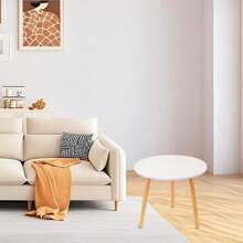 Mesa de centro redonda 50 x 50 x 42 cm, pequeña mesa de té tatami, mesa de centro multifuncional, mesa auxiliar para ventana de balcón en la sala de estar o dormitorio.