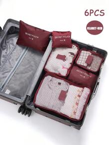 6 Stück Set in kleiner Größe, buchstabenförmige wasserdichte Reise-Aufbewahrungstaschen, Reise-Aufbewahrungstaschensätze, Packtaschen-Set, Reisegepäckorganizer, Koffer-Aufbewahrungstaschen Reisezubehör, vielseitig einsetzbare, leichte Aufbewahrungstaschen, staubdichter Reisetasche, Reise-Aufbewahrungstaschen multi-funktionale Kleidersortierungspakete, Reise-Packkompressionstaschen, für Zuhause und Reisen