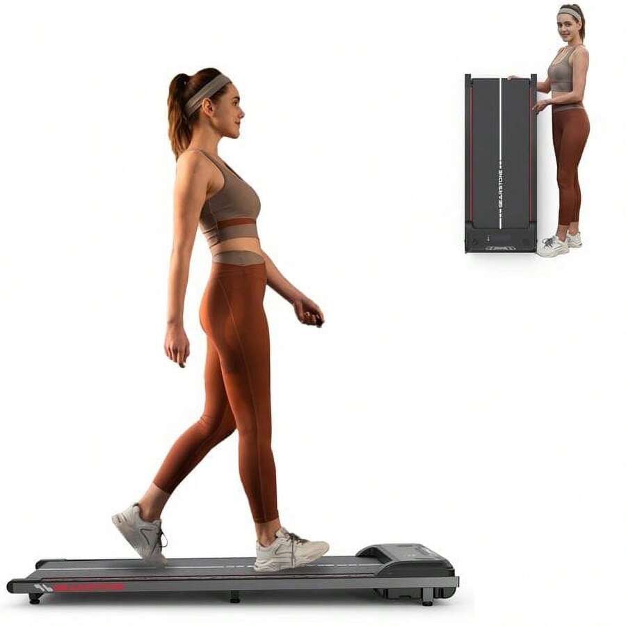 GEARSTONE Treadmill 550W Electric Treadmill Max Loaded 265 Lbs Speed Range 0.6-3.8 Mph Walking Jogging Hine Portable - As pic as pic - View 1
