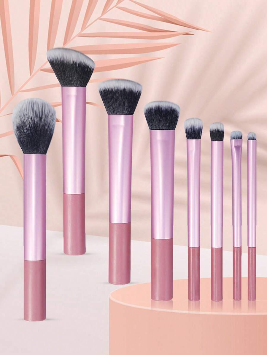 8件套浅紫色化妆刷套装，超柔软腮红粉眼影遮瑕修容高光刷，专业化妆刷套装，化妆刷套装，化妆刷组合，化妆刷套装，全套化妆刷，化妆刷套装，全套化妆工具，化妆刷套装，化妆刷套装，化妆礼盒套装 - 淡紫色 - 查看 1