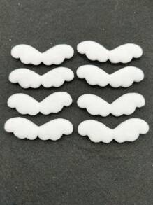 30pcs White Plush Angel Wing Cake Topper Decoration Accessory