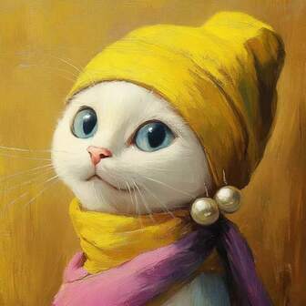 1 Pc Canvas Painting, Handmade Acrylic Digital Painting Of Animals On Oil Painting Canvas, Wall Art Decor For Living Room