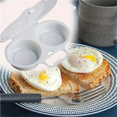 1pc Microwave Egg Boiler, Poached Egg Maker, Egg Steamer Mould
