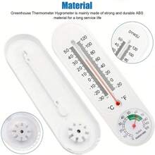 Hygromètre numérique et thermomètre d'intérieur et d'extérieur - Moniteur d'humidité et de température en Celsius/Fahrenheit, grand affichage pour la serre, la maison, le bureau, la pièce (Blanc)