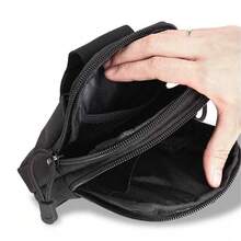 Tactical Waist Fanny Pack Belt Bag Phone Pouch Military Camping Hiking Outdoor - 黑色 - 查看 2