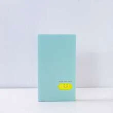 1PC Box Business Card Holder - Double-Sided Thickened , Macaron Color Series With Celebrity Patterns, Card Storage & Collection (9x5.7cm, Holds 120 Cards)