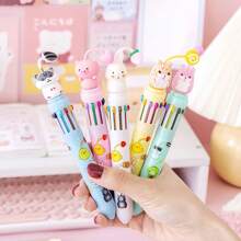 1pc Creative Cute Pendant Colorful Ballpoint Pen Graffiti Pen Student Gift Prize Stationery