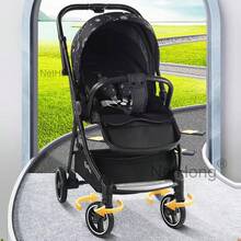 Foldable Baby Stroller Convertible Reversible Pushchair Travel For Airplane UK - Black - View 2