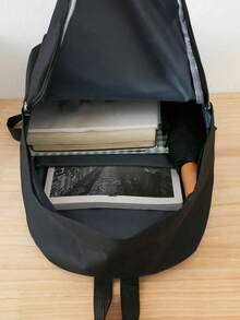 Butterfly Print Large Backpack, Suitable For Teenage Girls, Fashion Black Backpack For Teenagers Classic Long Zipper Wallet, Large Capacity Zipper Wallet (Color And Style Random) Back To School Laptop Bag With Pencil Case, Fashion Backpack With Pencil Case Back To School Laptop Bag With Pencil Case, Fashion Backpack With Pencil Case - Black - View 10